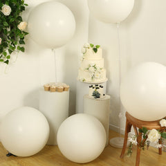 5 Pack Large Off White Biodegradable Balloons, 36" Thickened Extra Strong Eco-friendly Latex Helium Party Balloons