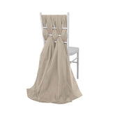 5 Pack Natural DIY Premium Designer Chiffon Chair Sashes - 22"x78"