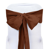 5 Pack Polyester Chair Sashes Cinnamon Brown 6"x108"