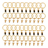 50 Pack Gold Metal Openable Curtain Clip Rings, Heavy Duty Rustproof Drapery Backdrop Clip Hangers - 1.5"