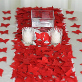 500-Pack Butterfly Scatters Red Silk Confetti - Decorative Party Table Accents