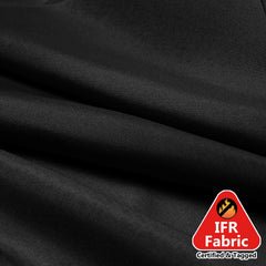 54"x10 Yards Fire Retardant Polyester Black Fabric Bolt, DIY Craft Fabric Roll for Upholstery, Curtains, and Event Decor