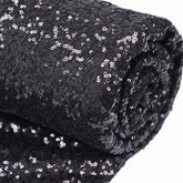 54"x4 Yards Black Sequin Fabric Bolt, Sparkly DIY Craft Fabric Roll