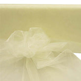54"x40 Yards Ivory Sheer Organza Fabric Bolt, DIY Craft Fabric Roll