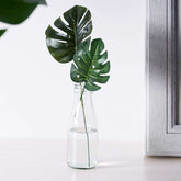 6 Stems Assorted Green Artificial Silk Tropical Monstera Leaf Plants