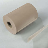 6"x100 Yards Taupe Tulle Fabric Bolt, Sheer Fabric Spool Roll For Crafts