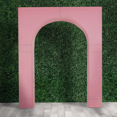 7ft Pink Spandex Backdrop Stand Cover for Arc de Triomphe Stand, Stretch Fitted Floral Balloon Frame Wedding Arch Cover