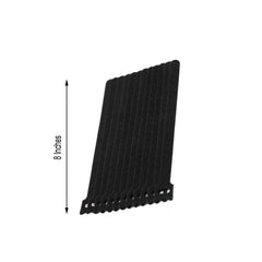 12 Pack 8" Black Reusable Fastening Velcro Cable Ties, Adjustable Hook and Loop Cord Organization Straps