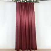 8ftx10ft Burgundy Satin Event Curtain Drapes, Backdrop Event Panel