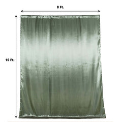 8ftx10ft Dusty Sage Green Satin Event Curtain Drapes, Backdrop Event Panel