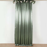 8ftx10ft Dusty Sage Green Satin Event Curtain Drapes, Backdrop Event Panel