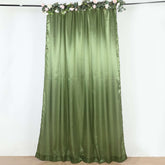 8ftx10ft Olive Green Satin Event Curtain Drapes, Backdrop Event Panel
