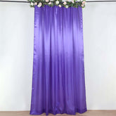 8ftx10ft Purple Satin Event Curtain Drapes, Backdrop Event Panel