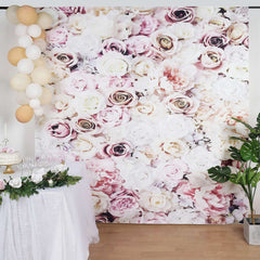 8ftx8ft Colorful Rose Flowers Floral Print Vinyl Photography Backdrop