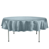 90" Dusty Blue Satin Round Tablecloth
