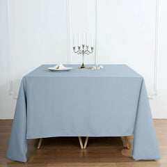 Polyester Square 90"x90" Tablecloth Dusty Blue - Wrinkle-Resistant & Durable Table Cover
