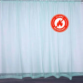 2 Pack Dusty Sage Green Sheer Chiffon Event Curtain Drapes, Durable Flame Resistant Premium Organza Backdrop Event Panels With Rod Pockets - 10ftx10ft