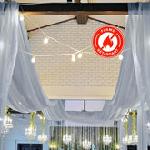 10ftx30ft Dusty Blue Sheer Ceiling Drape Curtain Panels Durable Flame Resistant Fabric