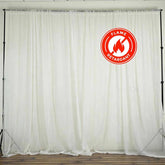 2 Pack Ivory Sheer Chiffon Event Curtain Drapes, Durable Flame Resistant Premium Organza Backdrop Event Panels With Rod Pockets - 10ftx10ft