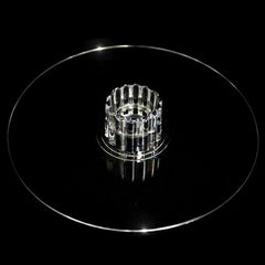Acrylic Round DIY Cake Stand Plate Clear - Customized Tiered Dessert Display Holder for Treats Appetizers & Snacks