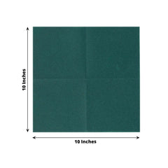 20-Pack Paper Linen-Like Cocktail Napkins Hunter Emerald Green - Disposable 5"x5" Airlaid Soft Napkins