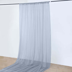 10ftx30ft Dusty Blue Sheer Ceiling Drape Curtain Panels Durable Flame Resistant Fabric