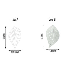 7ft Silver Foiled Paper Assorted Leaves Hanging Garland Banner