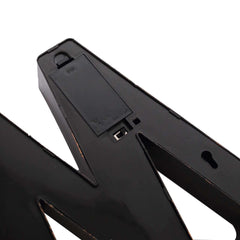 LED Marquee Letter "W" Industrial Style Antique Black - Light-Up Alphabet Sign for Weddings & Displays 9"