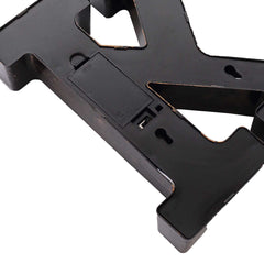 LED Marquee Letter "K" Industrial Style Antique Black - Light-Up Alphabet Sign for Weddings & Displays 9"