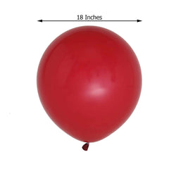 10 Pack 18" Matte Pastel Burgundy Helium or Air Latex Party Balloons