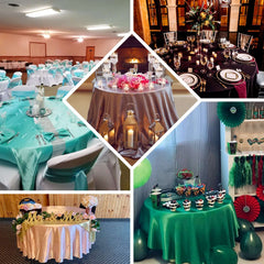 Satin 90" Round Tablecloth Gold - Smooth and Lustrous Table Cover