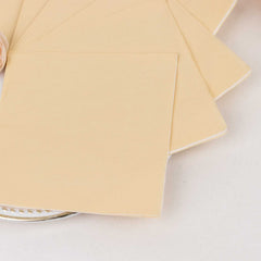 50-Pack Paper Beverage Napkins Beige - 2 Ply Disposable Soft 18GSM Cocktail Napkins 5"x5"