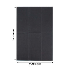 20-Pack Paper Linen-Like Napkins Black - Disposable Hygienic Airlaid Guest Towels 8.5"x4"