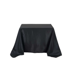 Polyester Square 90"x90" Tablecloth Black - Wrinkle-Resistant & Durable Table Cover for Events