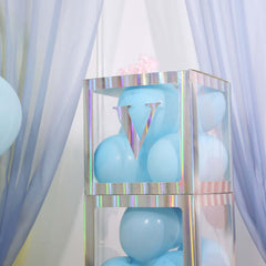 4 Pack 5" Iridescent Alphabet Stickers Banner, Customizable Stick on Letters - V