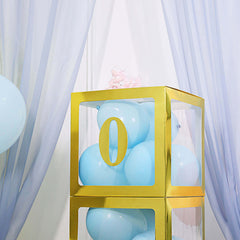 4 Pack 5" Metallic Gold 0-9 Number Stickers Banner, Customizable Stick On Numbers - 0