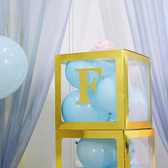 4-Pack Stickers Banner Custom Alphabet "F" Design Gold - Text Stick-On Decorative Letters 5"