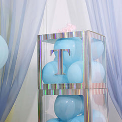 4 Pack 5" Iridescent Alphabet Stickers Banner, Customizable Stick on Letters - T