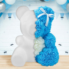 12" DIY White 3D Modeling StyroFoam Bear, Polystyrene Craft Foam Animal