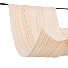 Blush 4-Way Stretch Spandex Event Curtain Drapes, Wrinkle Free Backdrop Event Panel with Rod Pockets - 5ftx10ft