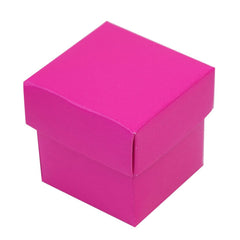 100 Pack 2" Fuchsia Party Favor Candy Gift Boxes and Lids