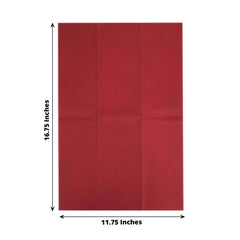 20-Pack Paper Linen-Like Napkins Burgundy - Disposable Hygienic Airlaid Guest Towels 8.5"x4"