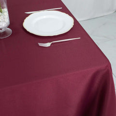 Premium Polyester 70"x70" Table Overlay Square Tablecloth Burgundy 220GSM Wrinkle-Resistant Table Cover