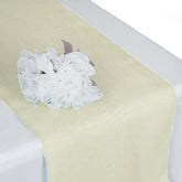 Burlap Jute 14"x108" Table Runner Ivory - Rustic Boho Chic Tabletop Decor