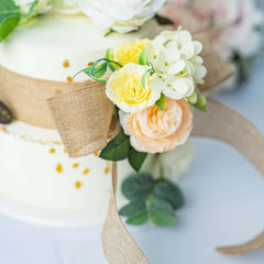 2.5" x 10 Yards Natural Tone Wired Burlap Ribbon Wholesale