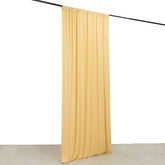 Champagne 4-Way Stretch Spandex Event Curtain Drapes, Wrinkle Free Backdrop Event Panel with Rod Pockets - 5ftx10ft