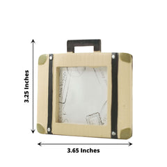 4-Pack Picture Frames Resin Mini Suitcase Design - Vintage Travel Wedding Place Card Holders & Party Favors 3"