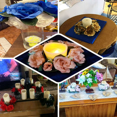 4 Pack 3" Burgundy Artificial Silk Rose Flower Candle Ring Wreaths