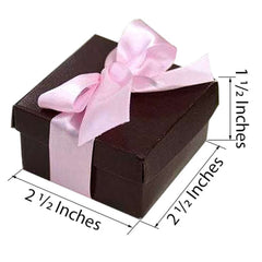 100 Pack 2.5"x2.5"x1.5" Chocolate Brown Party Favor Candy Gift Boxes