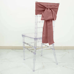 5 Pack Polyester Chair Sashes Cinnamon Rose 6"x108"